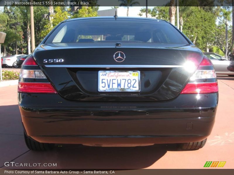 Black / Black 2007 Mercedes-Benz S 550 Sedan