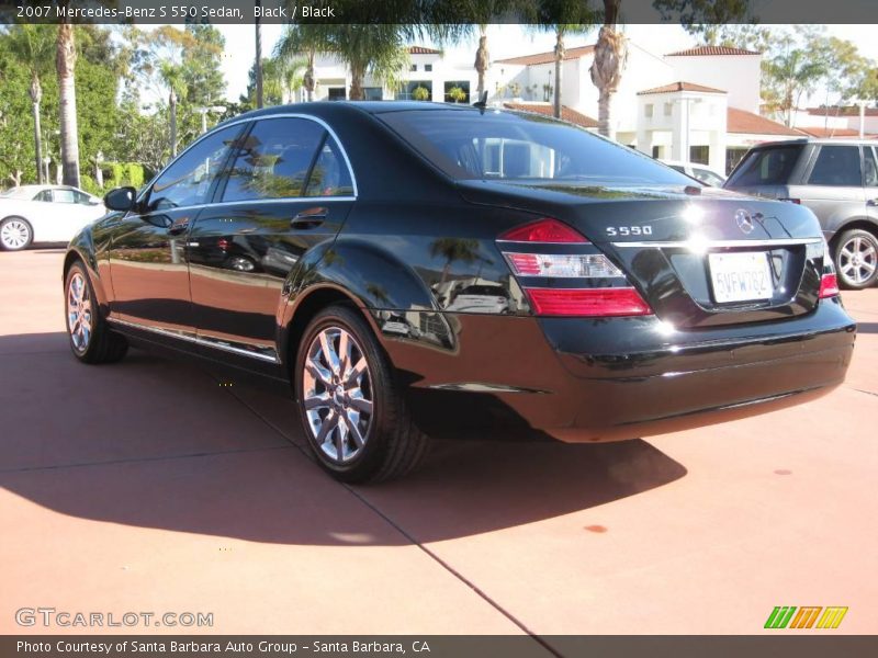 Black / Black 2007 Mercedes-Benz S 550 Sedan
