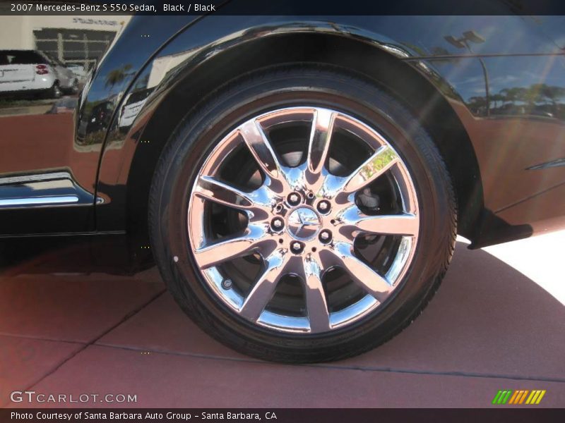 Black / Black 2007 Mercedes-Benz S 550 Sedan