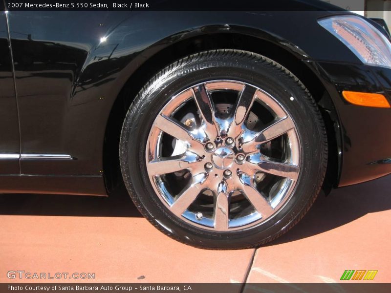 Black / Black 2007 Mercedes-Benz S 550 Sedan
