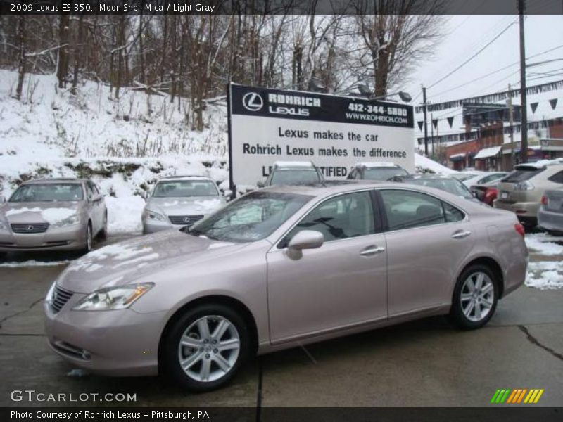 Moon Shell Mica / Light Gray 2009 Lexus ES 350