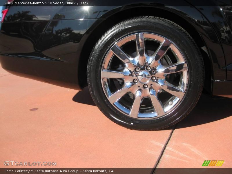 Black / Black 2007 Mercedes-Benz S 550 Sedan