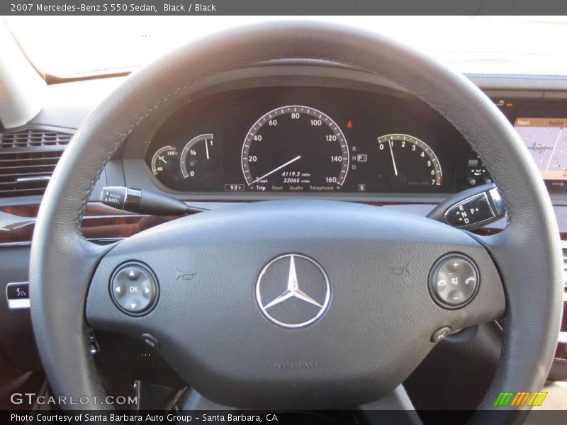 Black / Black 2007 Mercedes-Benz S 550 Sedan