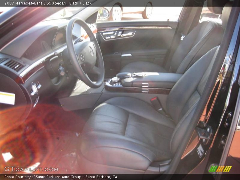 Black / Black 2007 Mercedes-Benz S 550 Sedan