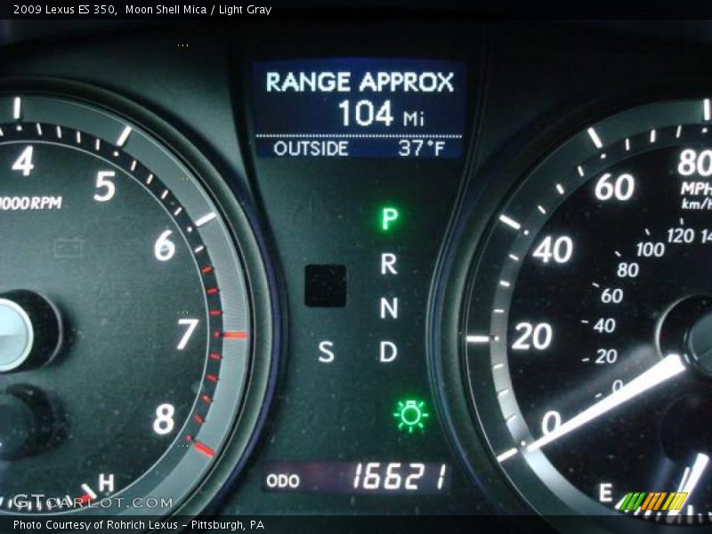 Moon Shell Mica / Light Gray 2009 Lexus ES 350