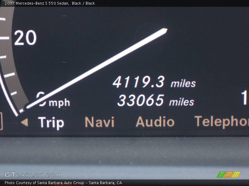 Black / Black 2007 Mercedes-Benz S 550 Sedan