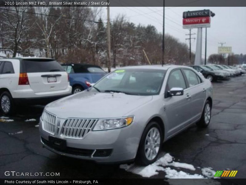 Brilliant Silver Metallic / Steel Gray 2010 Lincoln MKZ FWD