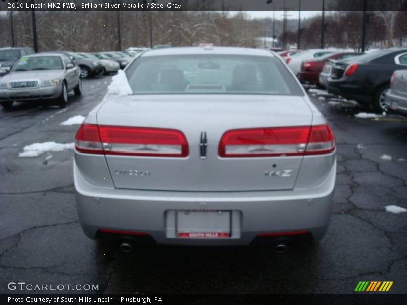 Brilliant Silver Metallic / Steel Gray 2010 Lincoln MKZ FWD
