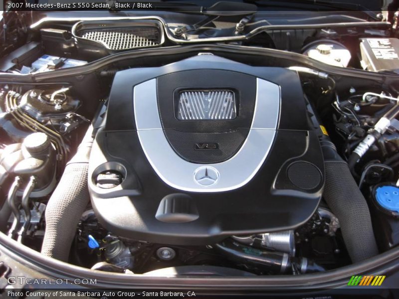 Black / Black 2007 Mercedes-Benz S 550 Sedan
