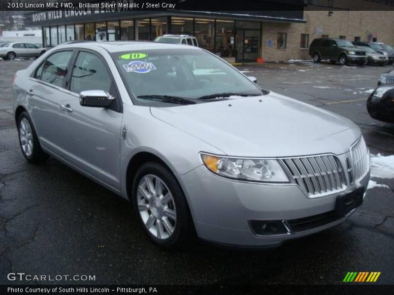 Brilliant Silver Metallic / Steel Gray 2010 Lincoln MKZ FWD