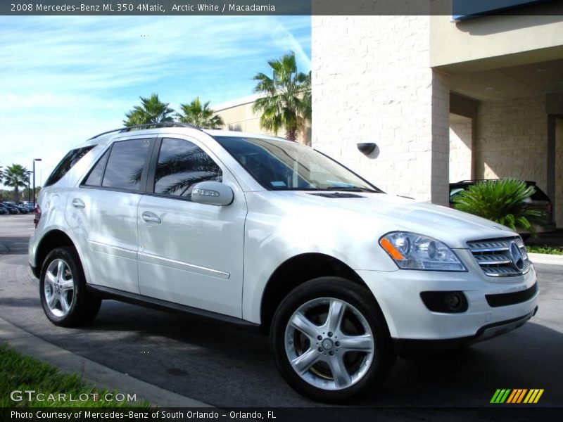 Arctic White / Macadamia 2008 Mercedes-Benz ML 350 4Matic