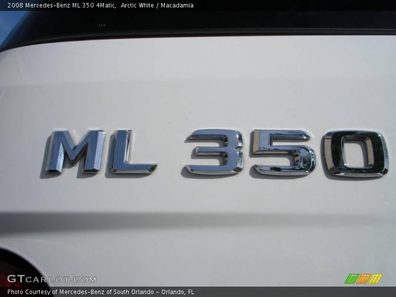 Arctic White / Macadamia 2008 Mercedes-Benz ML 350 4Matic