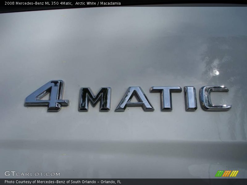 Arctic White / Macadamia 2008 Mercedes-Benz ML 350 4Matic