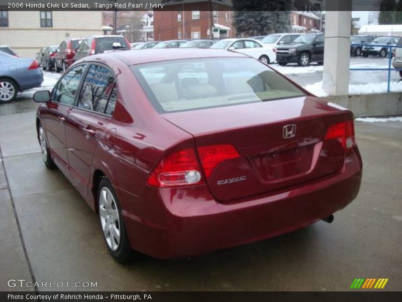 Tango Red Pearl / Ivory 2006 Honda Civic LX Sedan