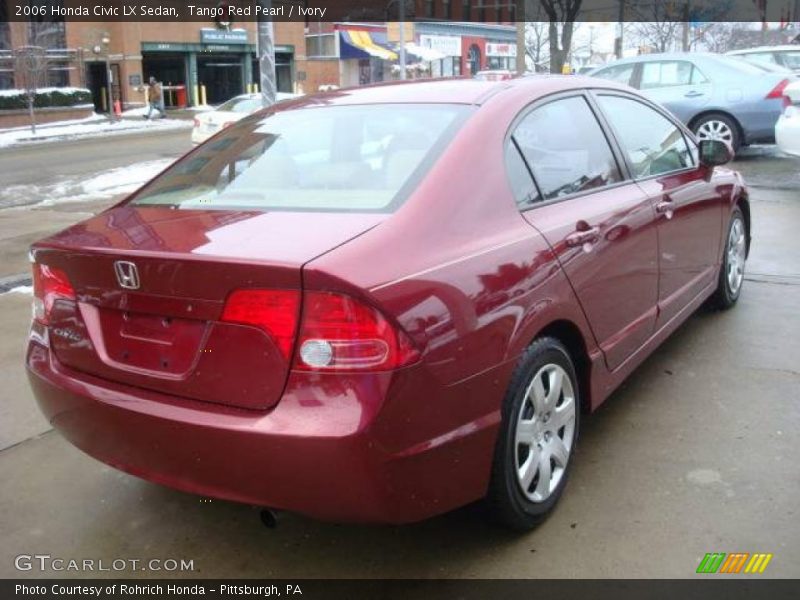 Tango Red Pearl / Ivory 2006 Honda Civic LX Sedan