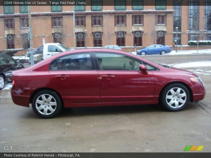 Tango Red Pearl / Ivory 2006 Honda Civic LX Sedan