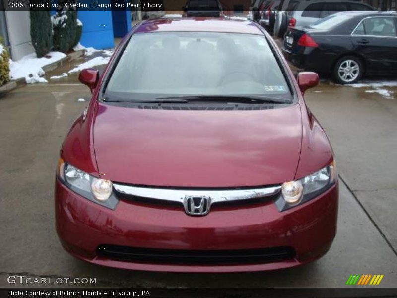 Tango Red Pearl / Ivory 2006 Honda Civic LX Sedan