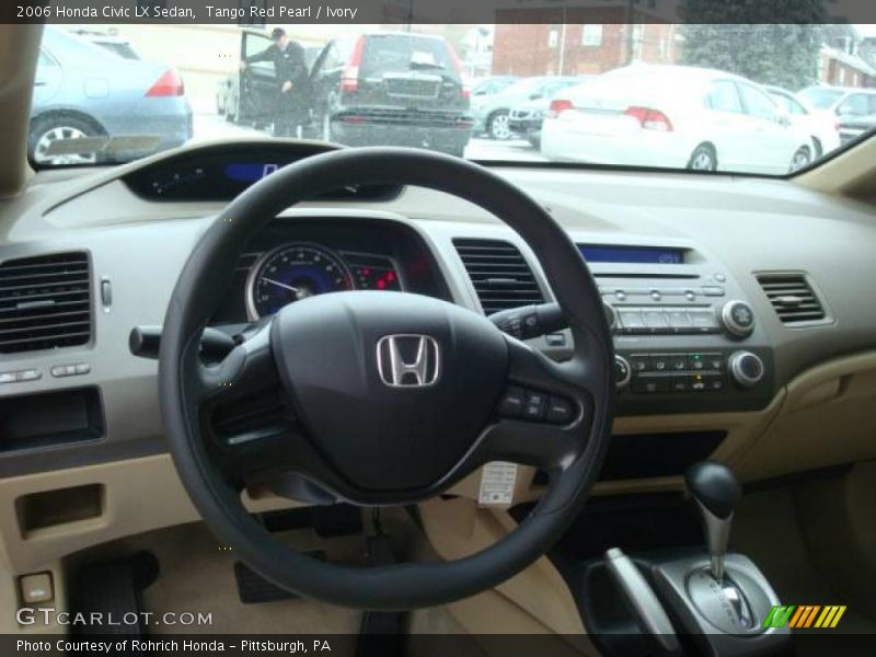 Tango Red Pearl / Ivory 2006 Honda Civic LX Sedan