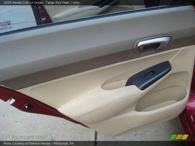 Tango Red Pearl / Ivory 2006 Honda Civic LX Sedan