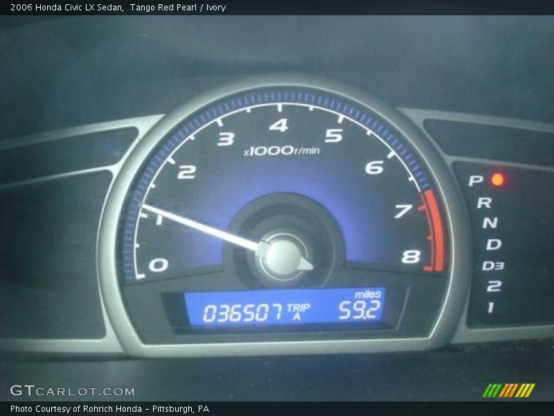 Tango Red Pearl / Ivory 2006 Honda Civic LX Sedan