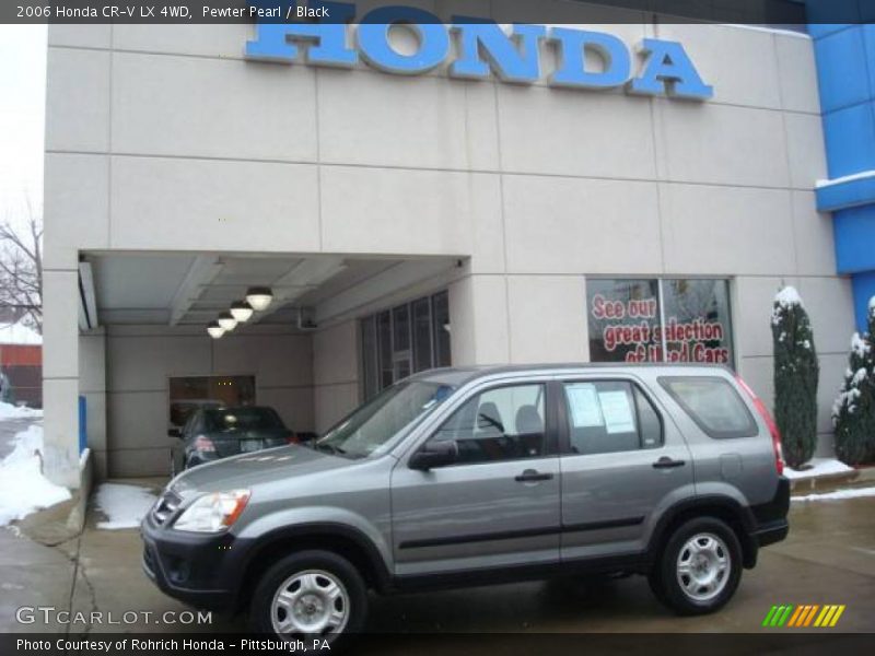 Pewter Pearl / Black 2006 Honda CR-V LX 4WD