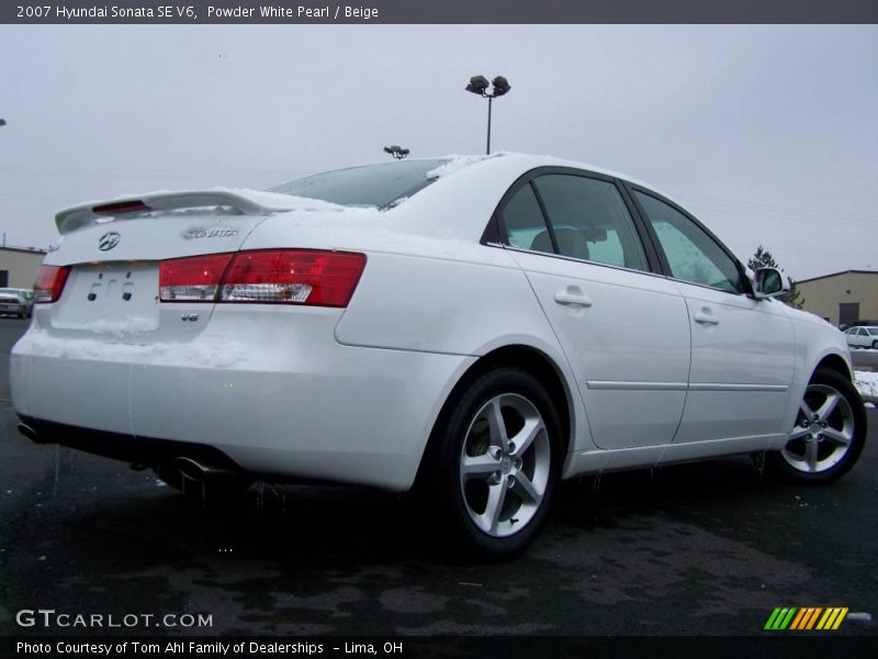 Powder White Pearl / Beige 2007 Hyundai Sonata SE V6