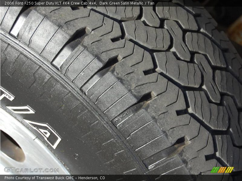 Dark Green Satin Metallic / Tan 2006 Ford F250 Super Duty XLT FX4 Crew Cab 4x4