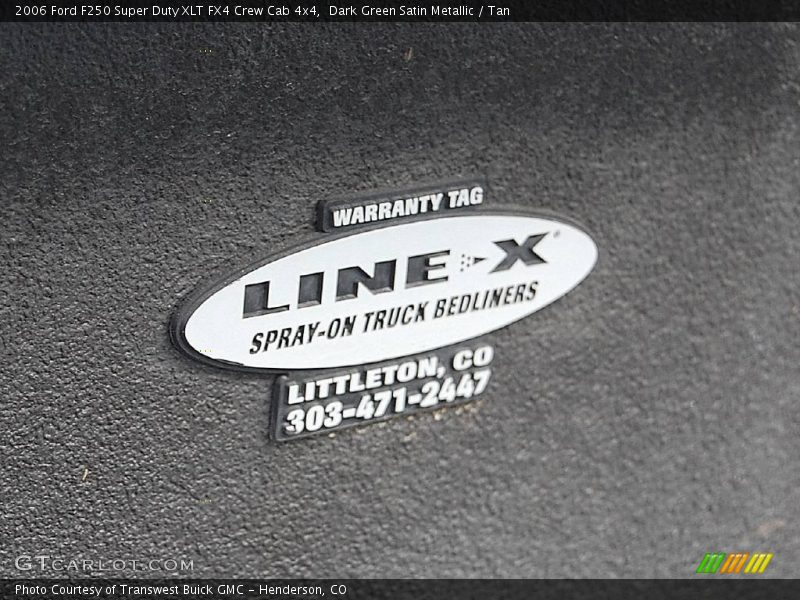 Dark Green Satin Metallic / Tan 2006 Ford F250 Super Duty XLT FX4 Crew Cab 4x4