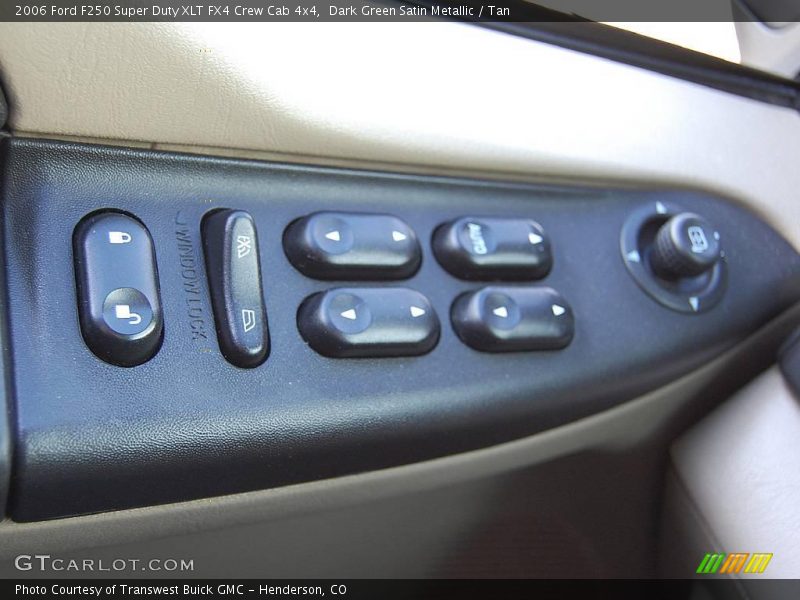 Dark Green Satin Metallic / Tan 2006 Ford F250 Super Duty XLT FX4 Crew Cab 4x4