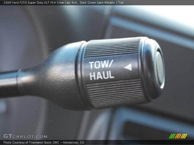 Dark Green Satin Metallic / Tan 2006 Ford F250 Super Duty XLT FX4 Crew Cab 4x4