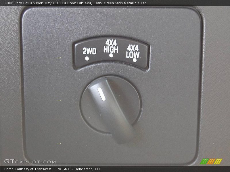 Dark Green Satin Metallic / Tan 2006 Ford F250 Super Duty XLT FX4 Crew Cab 4x4