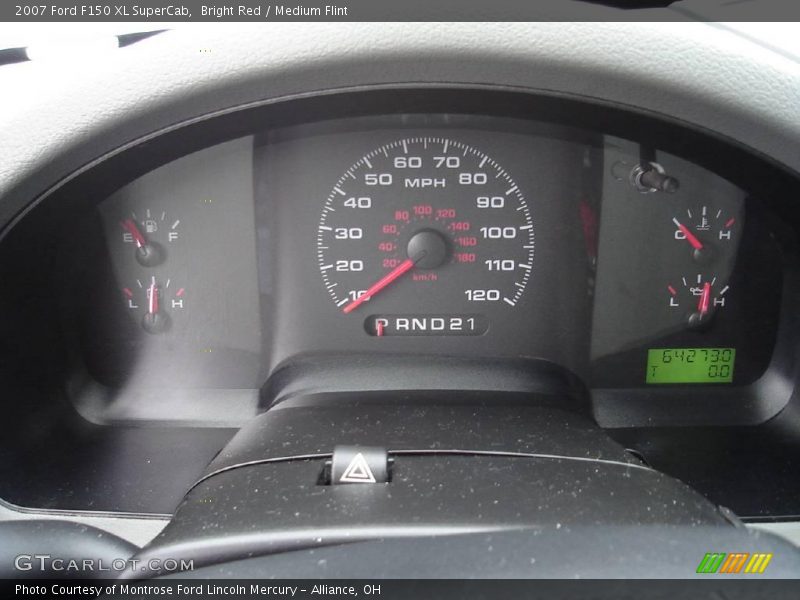 Bright Red / Medium Flint 2007 Ford F150 XL SuperCab