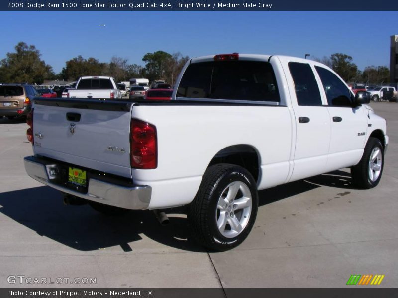 Bright White / Medium Slate Gray 2008 Dodge Ram 1500 Lone Star Edition Quad Cab 4x4