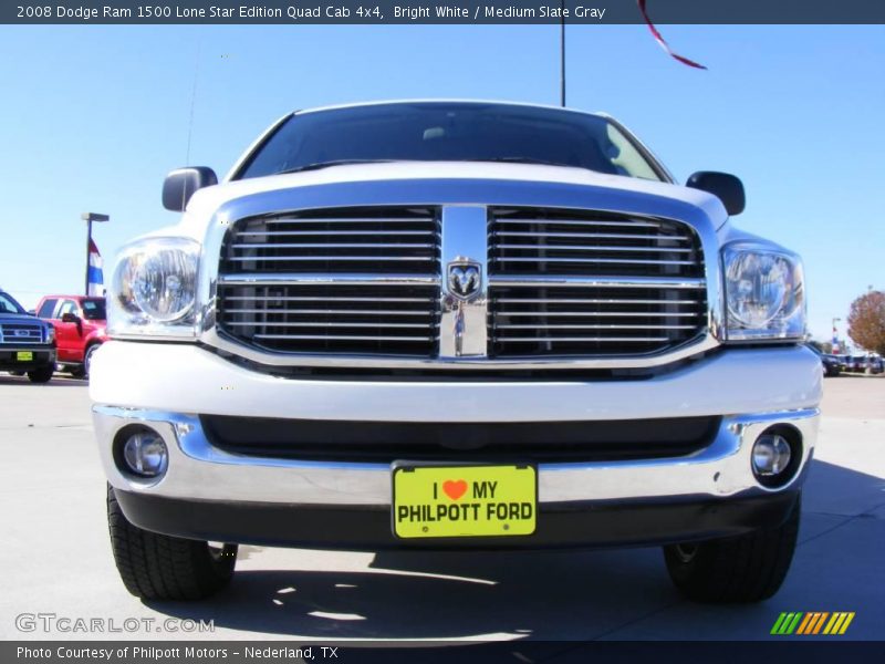 Bright White / Medium Slate Gray 2008 Dodge Ram 1500 Lone Star Edition Quad Cab 4x4