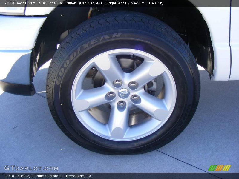 Bright White / Medium Slate Gray 2008 Dodge Ram 1500 Lone Star Edition Quad Cab 4x4
