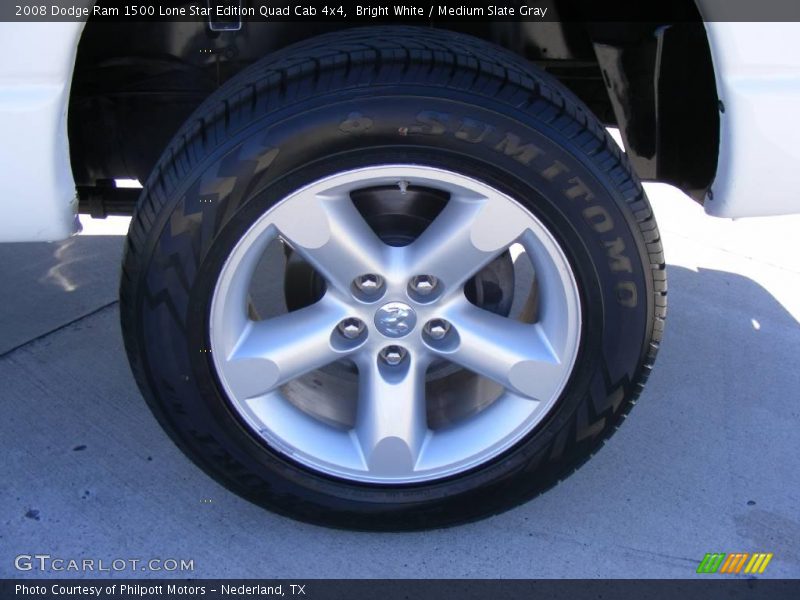 Bright White / Medium Slate Gray 2008 Dodge Ram 1500 Lone Star Edition Quad Cab 4x4