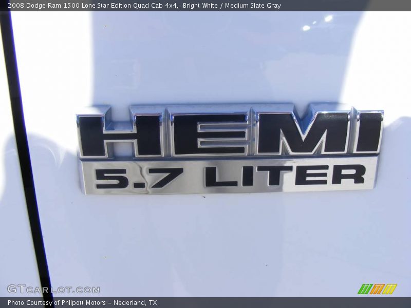 Bright White / Medium Slate Gray 2008 Dodge Ram 1500 Lone Star Edition Quad Cab 4x4
