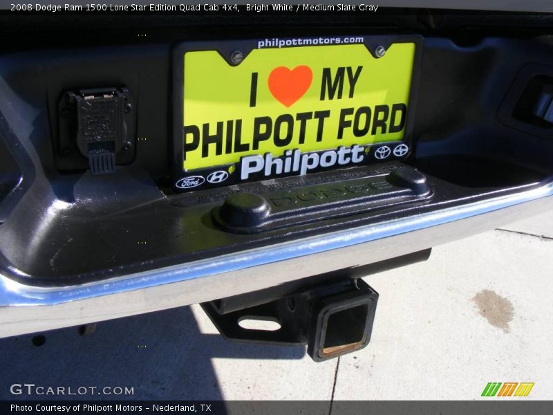 Bright White / Medium Slate Gray 2008 Dodge Ram 1500 Lone Star Edition Quad Cab 4x4