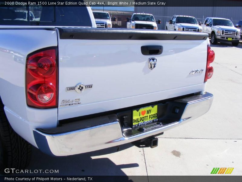 Bright White / Medium Slate Gray 2008 Dodge Ram 1500 Lone Star Edition Quad Cab 4x4