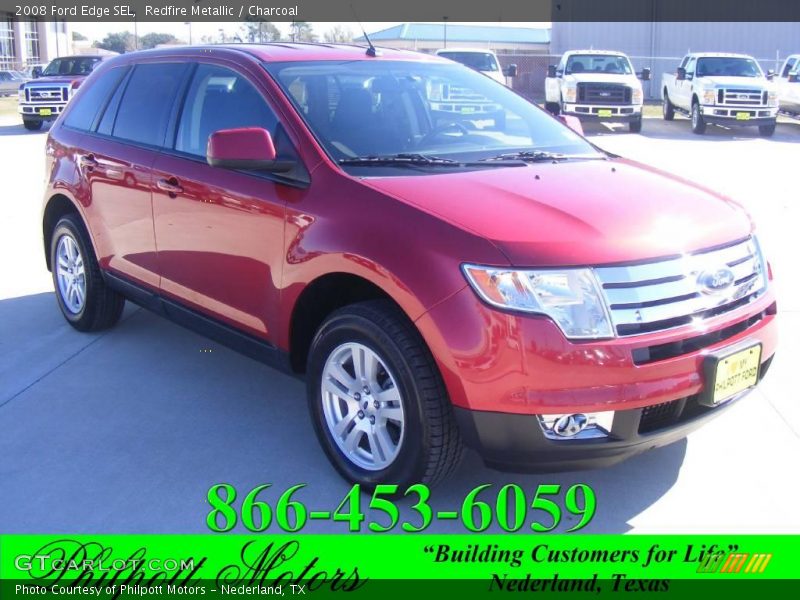 Redfire Metallic / Charcoal 2008 Ford Edge SEL