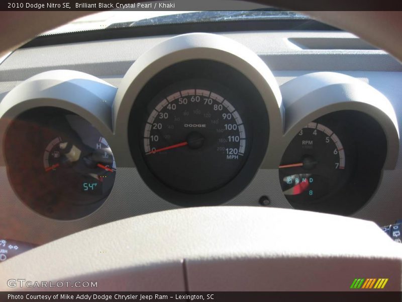 Brilliant Black Crystal Pearl / Khaki 2010 Dodge Nitro SE