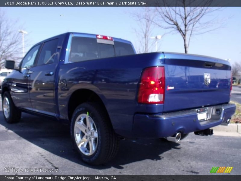 Deep Water Blue Pearl / Dark Slate Gray 2010 Dodge Ram 1500 SLT Crew Cab