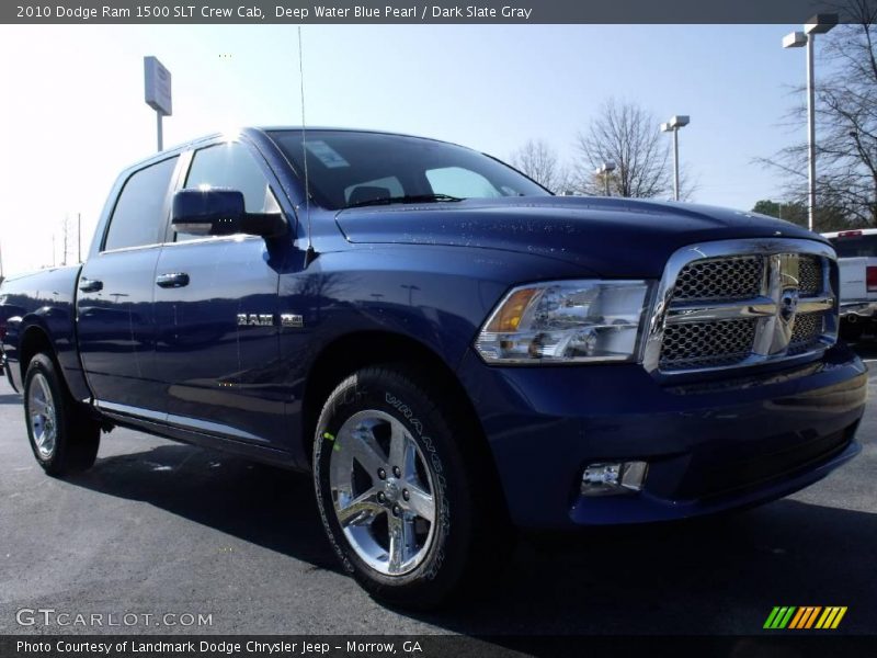 Deep Water Blue Pearl / Dark Slate Gray 2010 Dodge Ram 1500 SLT Crew Cab