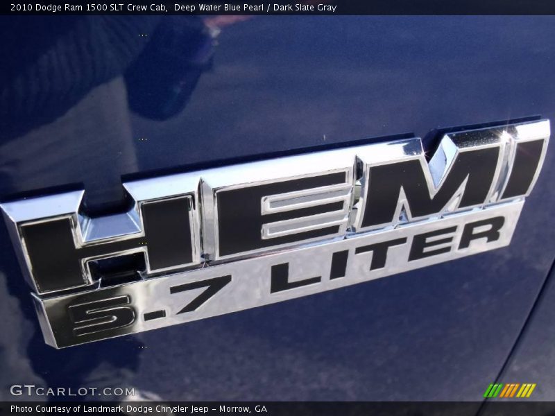 Deep Water Blue Pearl / Dark Slate Gray 2010 Dodge Ram 1500 SLT Crew Cab