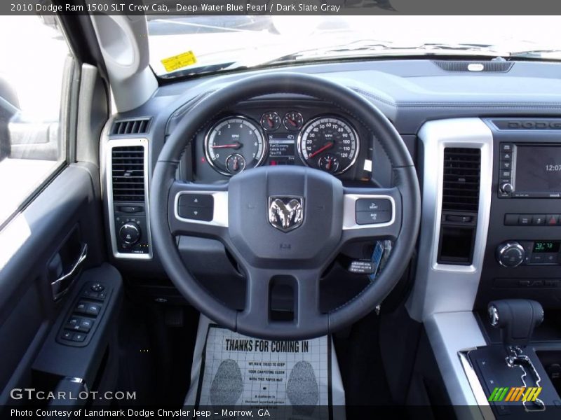 Deep Water Blue Pearl / Dark Slate Gray 2010 Dodge Ram 1500 SLT Crew Cab