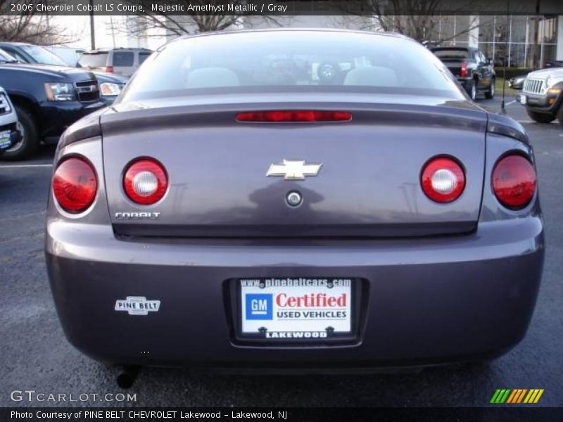 Majestic Amethyst Metallic / Gray 2006 Chevrolet Cobalt LS Coupe