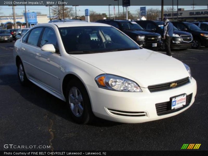 White / Ebony 2009 Chevrolet Impala LT