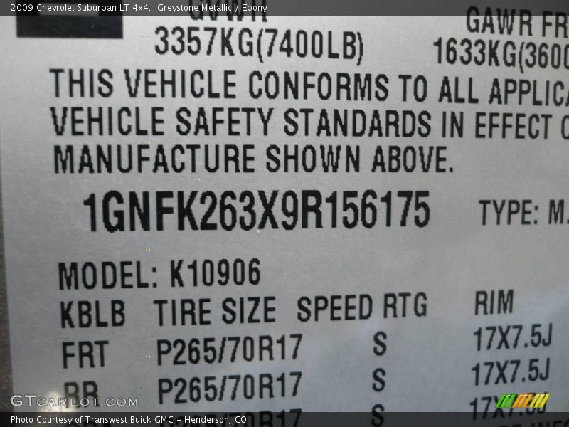 Greystone Metallic / Ebony 2009 Chevrolet Suburban LT 4x4