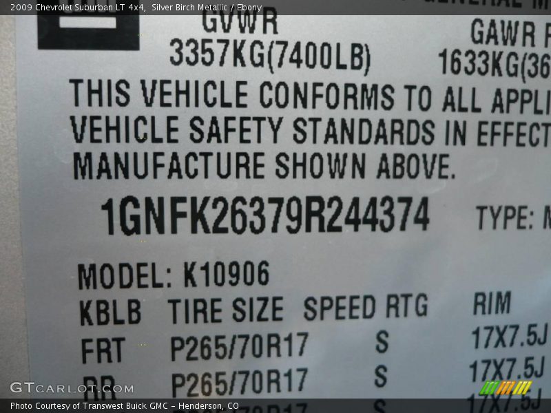 Silver Birch Metallic / Ebony 2009 Chevrolet Suburban LT 4x4
