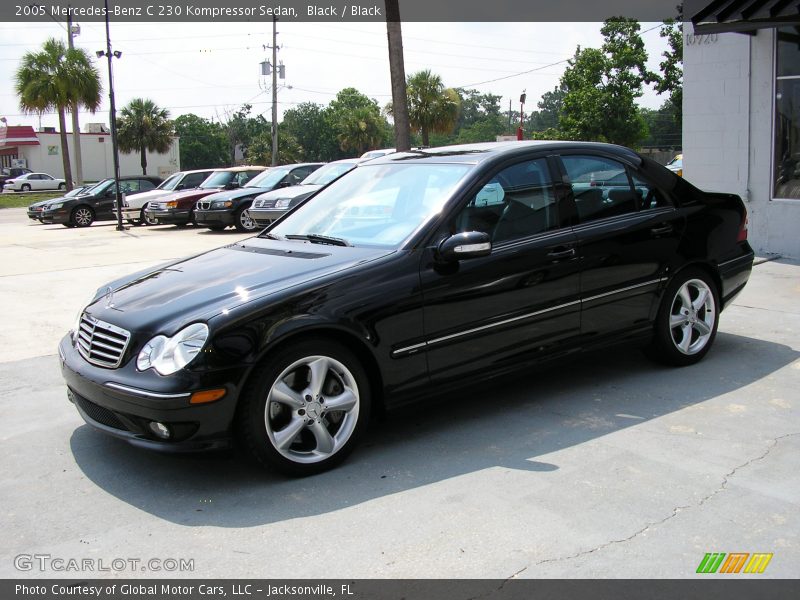 Black / Black 2005 Mercedes-Benz C 230 Kompressor Sedan